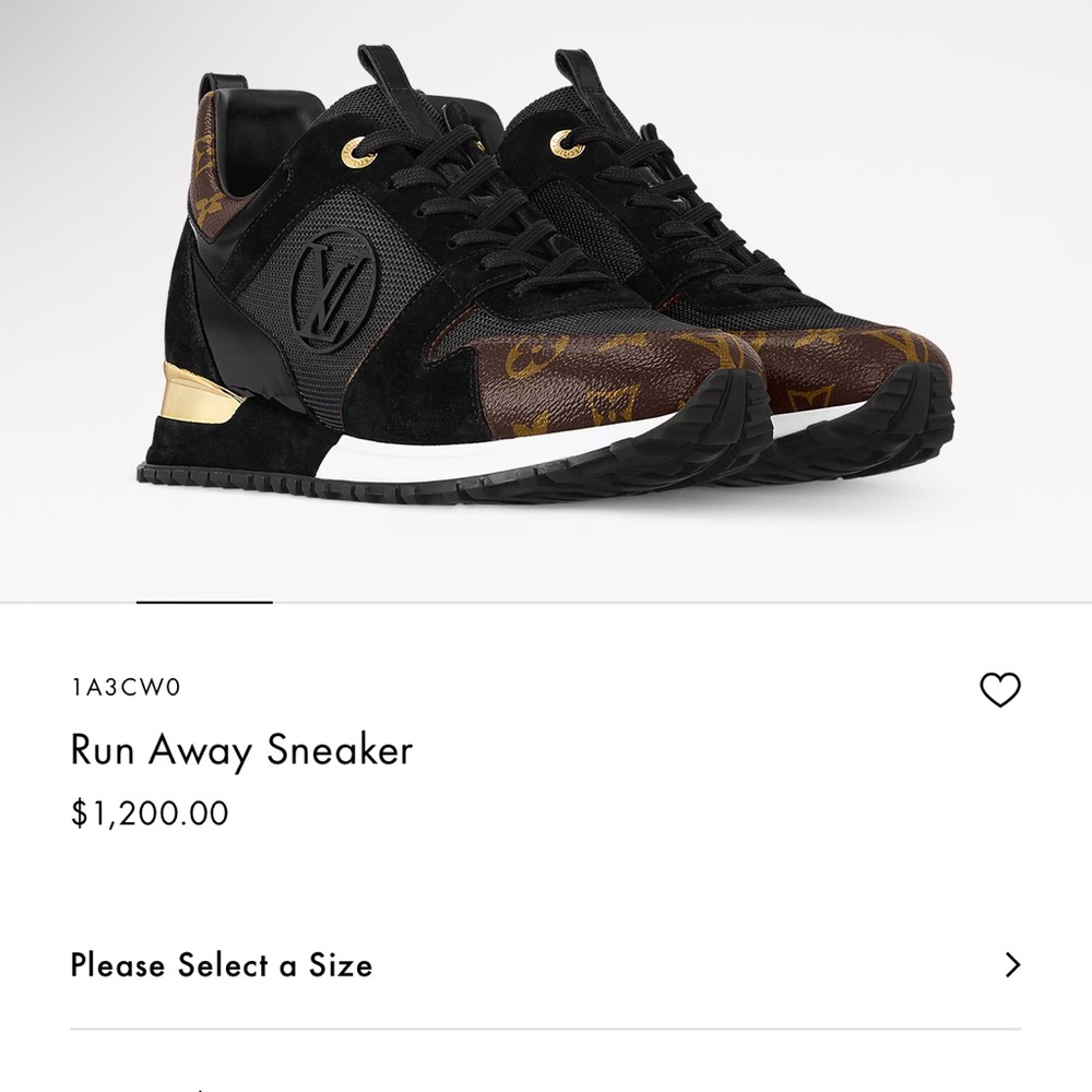 Louis Vuitton Black and Brown Sneakers with Gold Detail